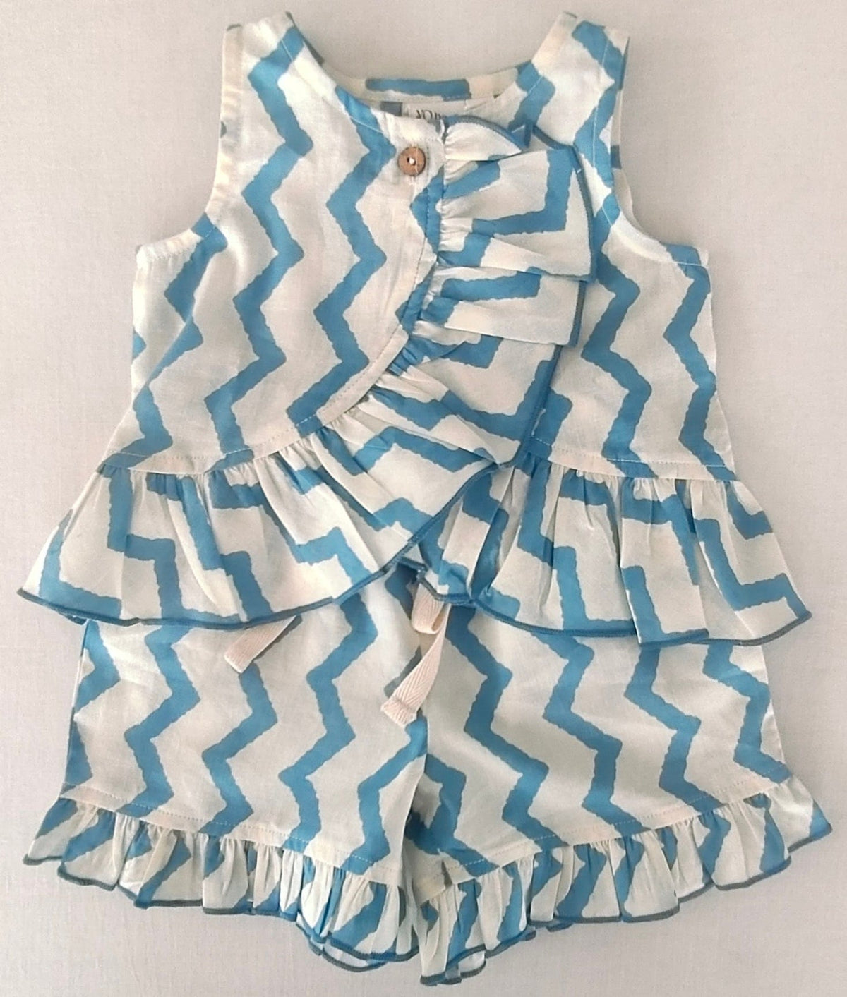 Yo Baby Yo Baby ZigZag Print Sleeveless Top & Shorts Set - Little Miss Muffin Children & Home