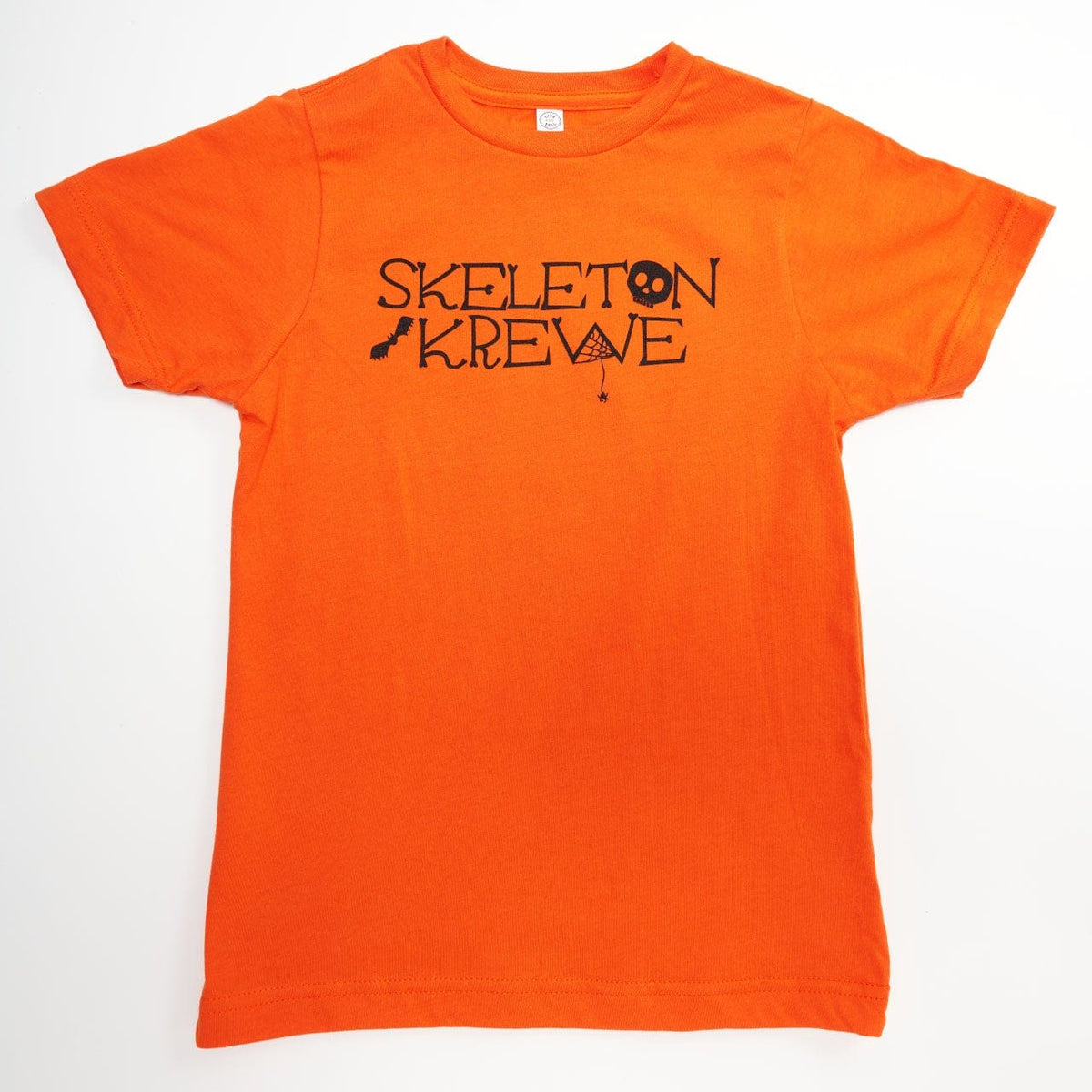 Skeleton Krewe graphic tee in orange