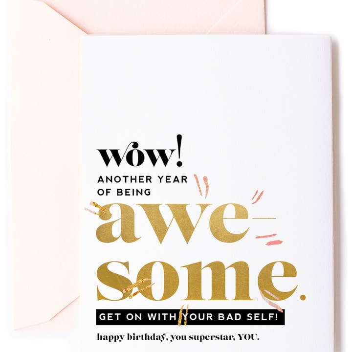 Year of Awesome Sweet Inspirational Birthday Greeting Card