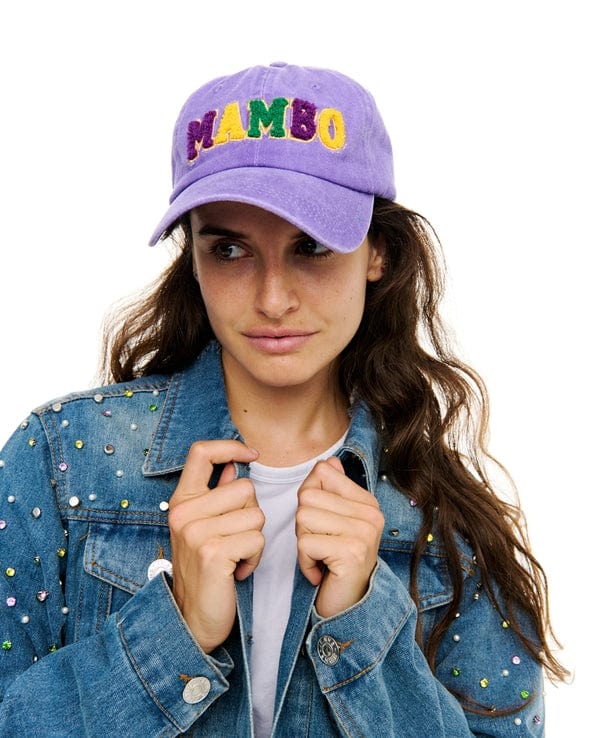 SongLily SongLily Mardi Gras Chenille Mambo Baseball Cap - Little Miss Muffin Children & Home