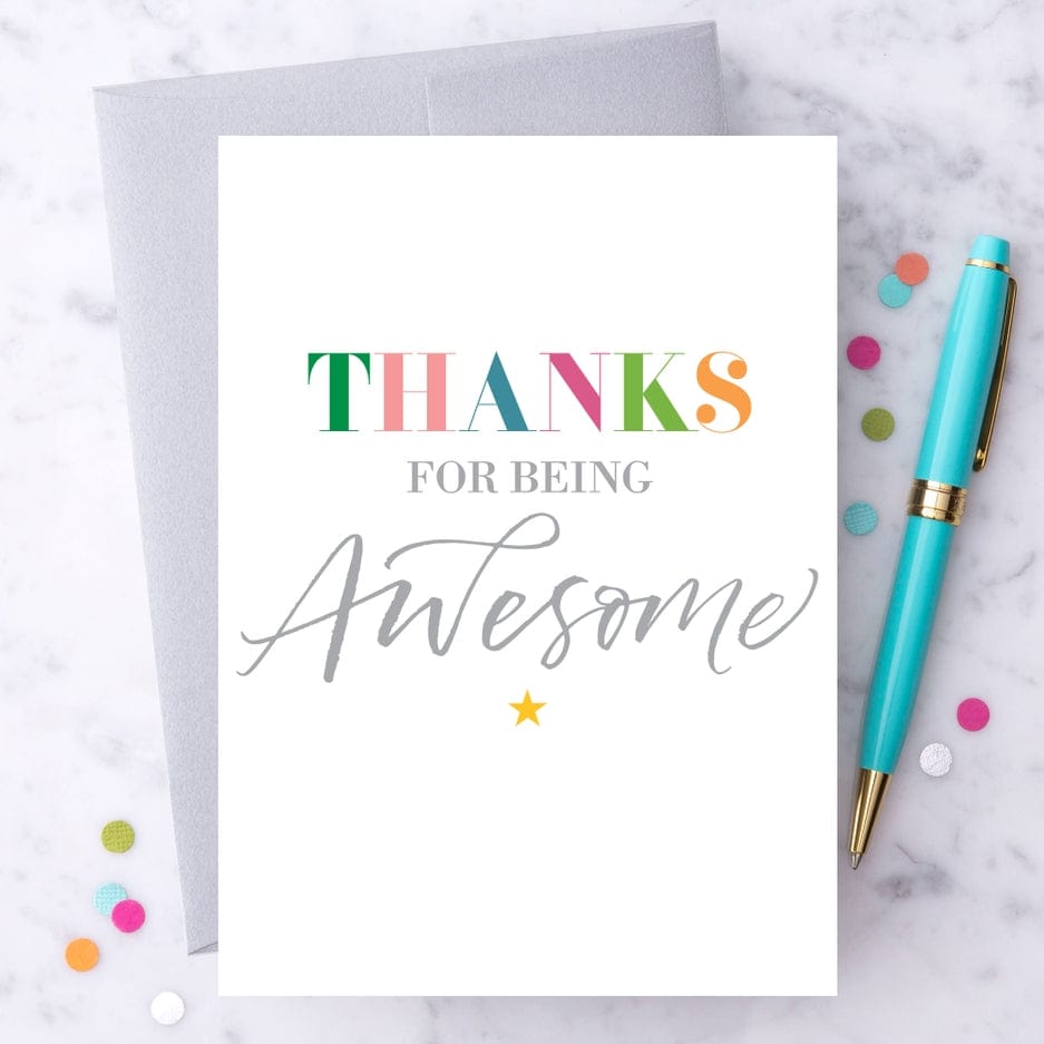 Design with Heart Design with Heart "Thanks For Being Awesome" Greeting Card - Little Miss Muffin Children & Home
