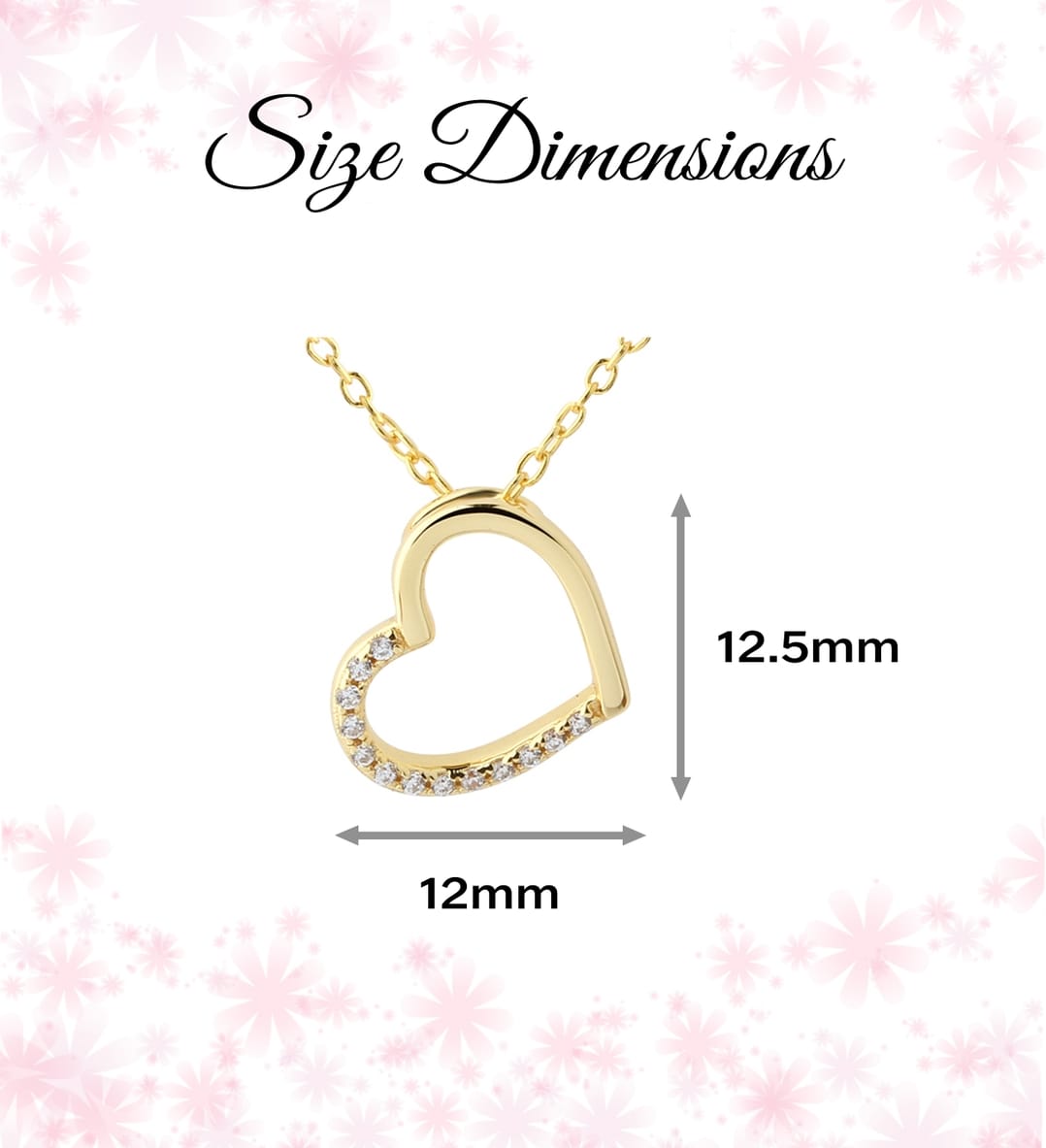 Children’s 14K Gold-Plated Floating Heart 14" Necklace