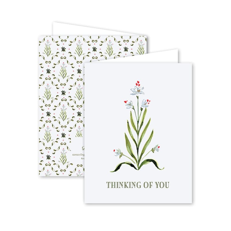 Dogwood Hill Dogwood Hill Paperwhites Scallop Thinking of You Card - Little Miss Muffin Children & Home