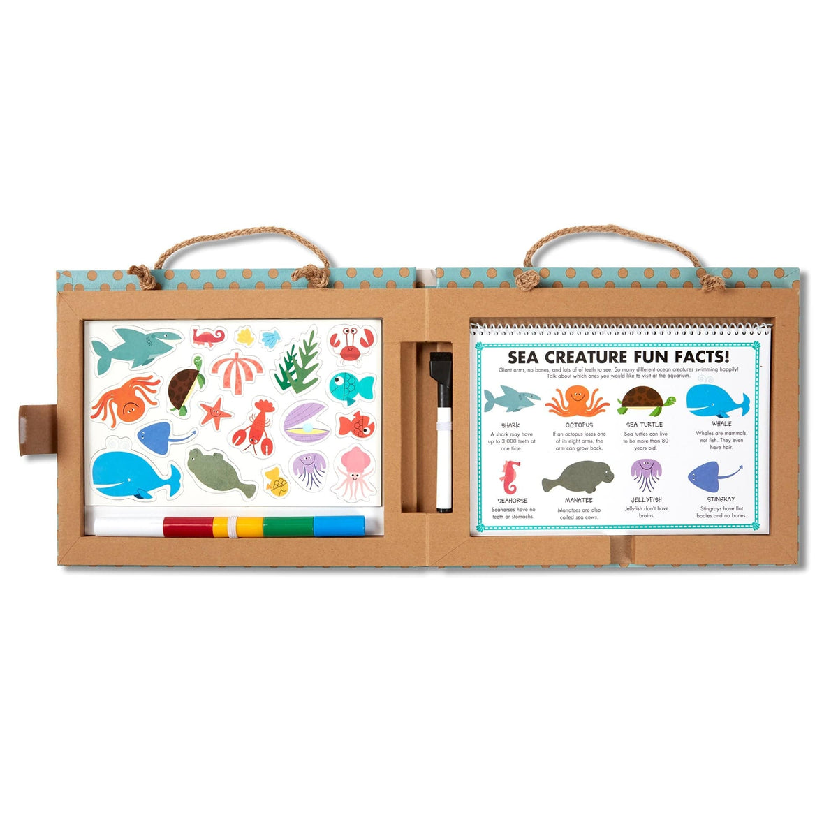 Melissa & Doug Melissa & Doug Natural Play: Play, Draw, Create Ocean Reusable Drawing & Magnet Kit - Little Miss Muffin Children & Home