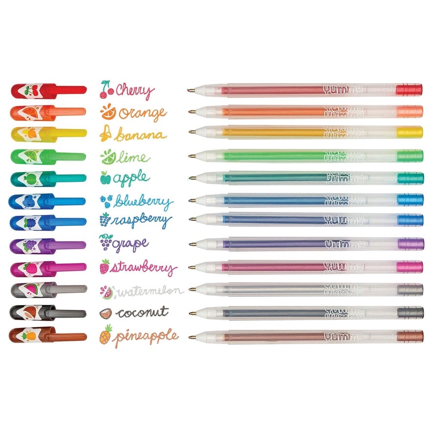 Ooly Ooly Yummy Yummy Scented Glitter Gel Pens, Set of 12 - Little Miss Muffin Children & Home