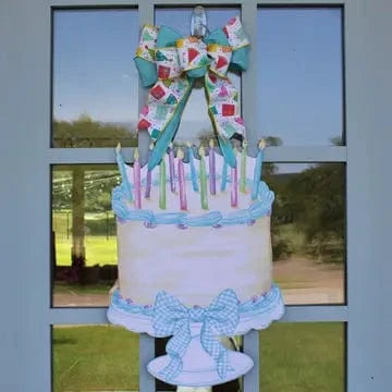 Front Porch Elegance Front Porch Elegance Let's Eat Cake Door Hanger with Bow - Little Miss Muffin Children & Home