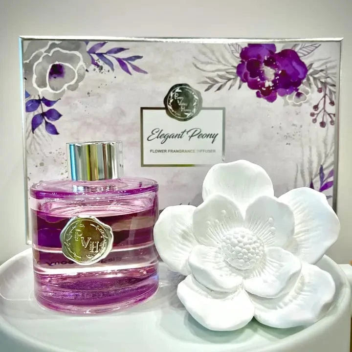 Pretty Valley Home Pretty Valley Home Magnolia Flower Diffuser Gift Set, Elegant Peony - Little Miss Muffin Children & Home