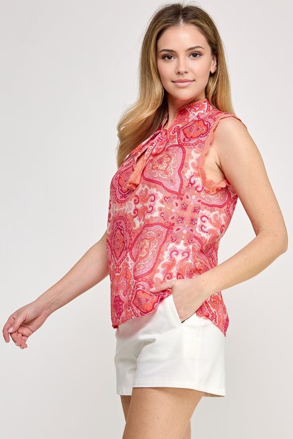 Ellison Ellison Sleeveless Print Blouse - Little Miss Muffin Children & Home