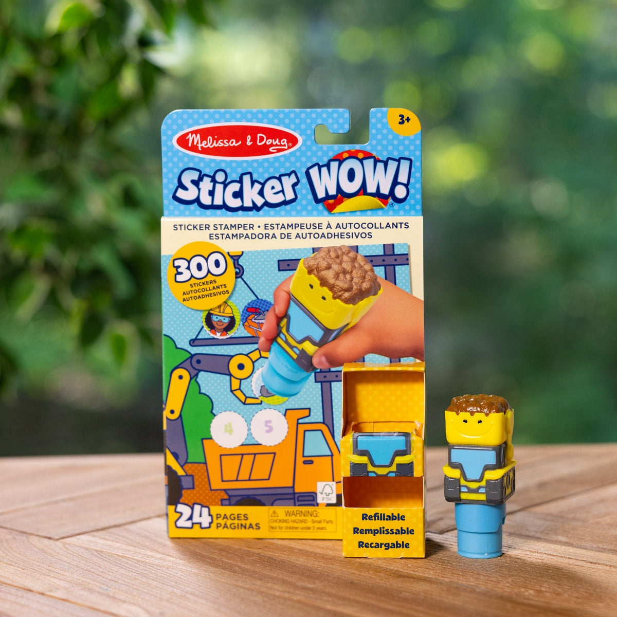 Melissa & Doug Melissa & Doug Sticker WOW! Activity Pad & Sticker Stamper - Bulldozer - Little Miss Muffin Children & Home