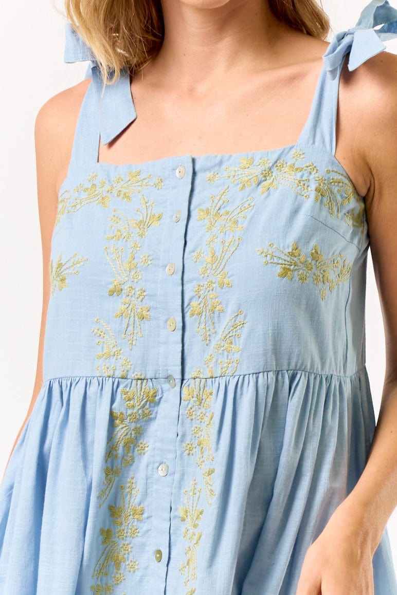 Lalavon Lalavon Embroidered Midi Sundress - Little Miss Muffin Children & Home