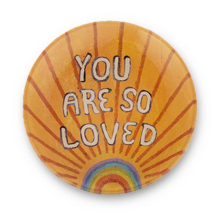 Sugarboo You Are So Loved Mini Round Decoupage Plate 4"