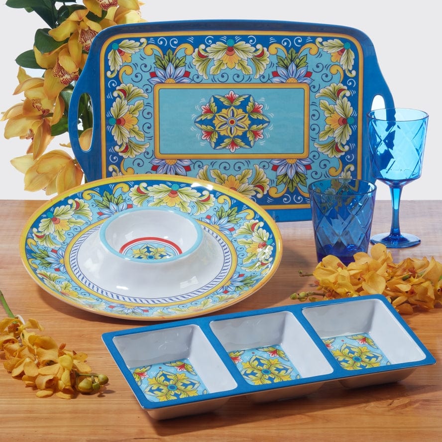 Certified International Certified International Palermo Melamine Chip Dip 14.5" - Little Miss Muffin Children & Home