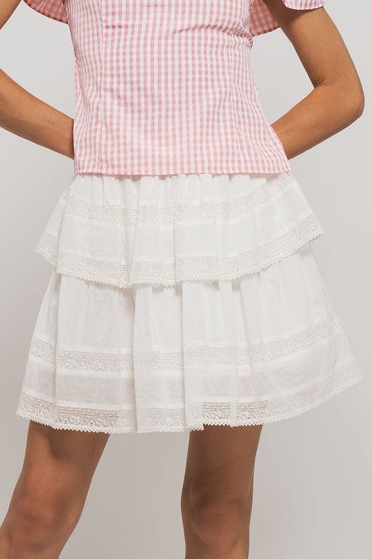 Fashion Week Tiered Lace Ruffle Mini Skirt - Little Miss Muffin Children & Home
