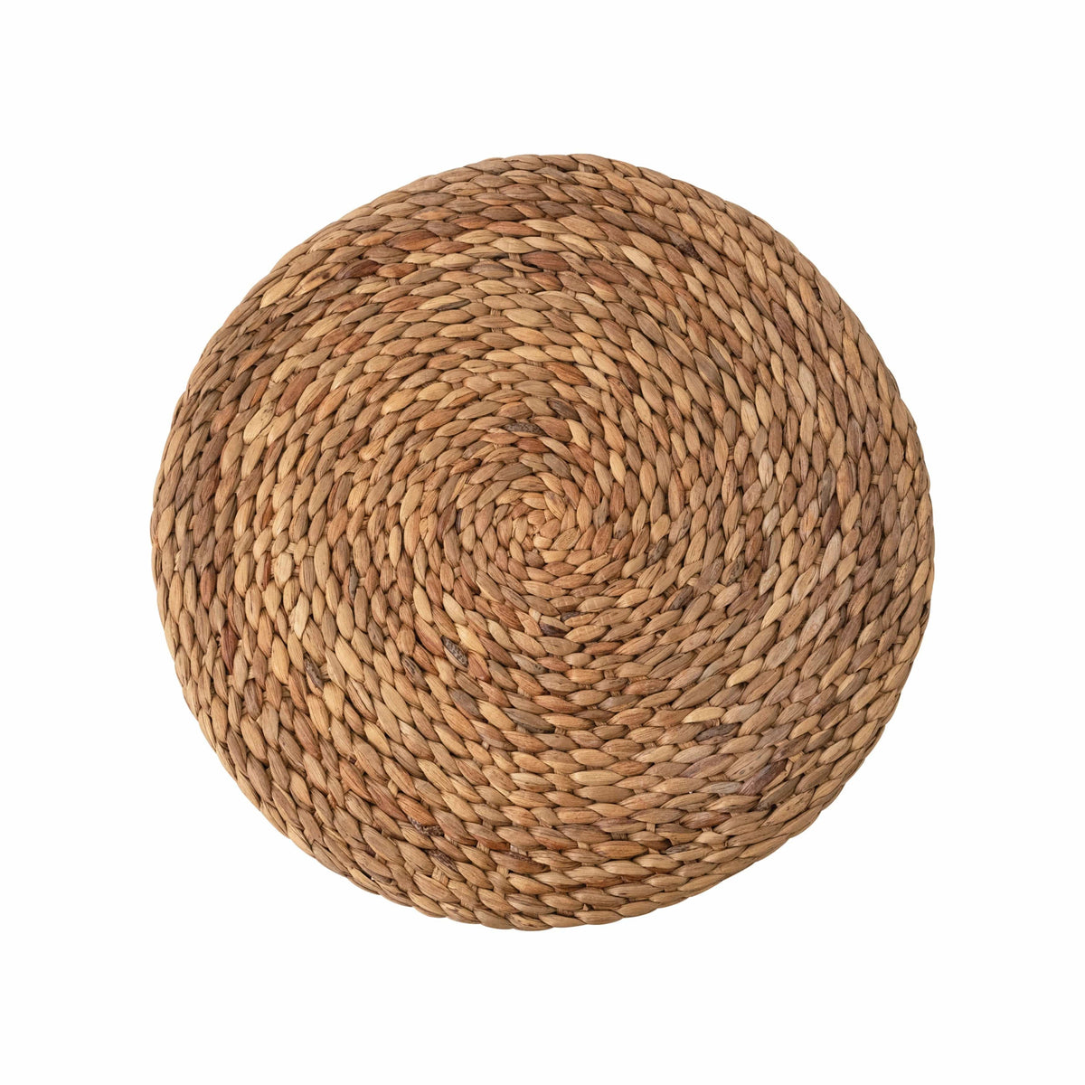 Bloomingville Bloomingville Hand-Woven Water Hyacinth & Teakwood Stool, Natural - Little Miss Muffin Children & Home