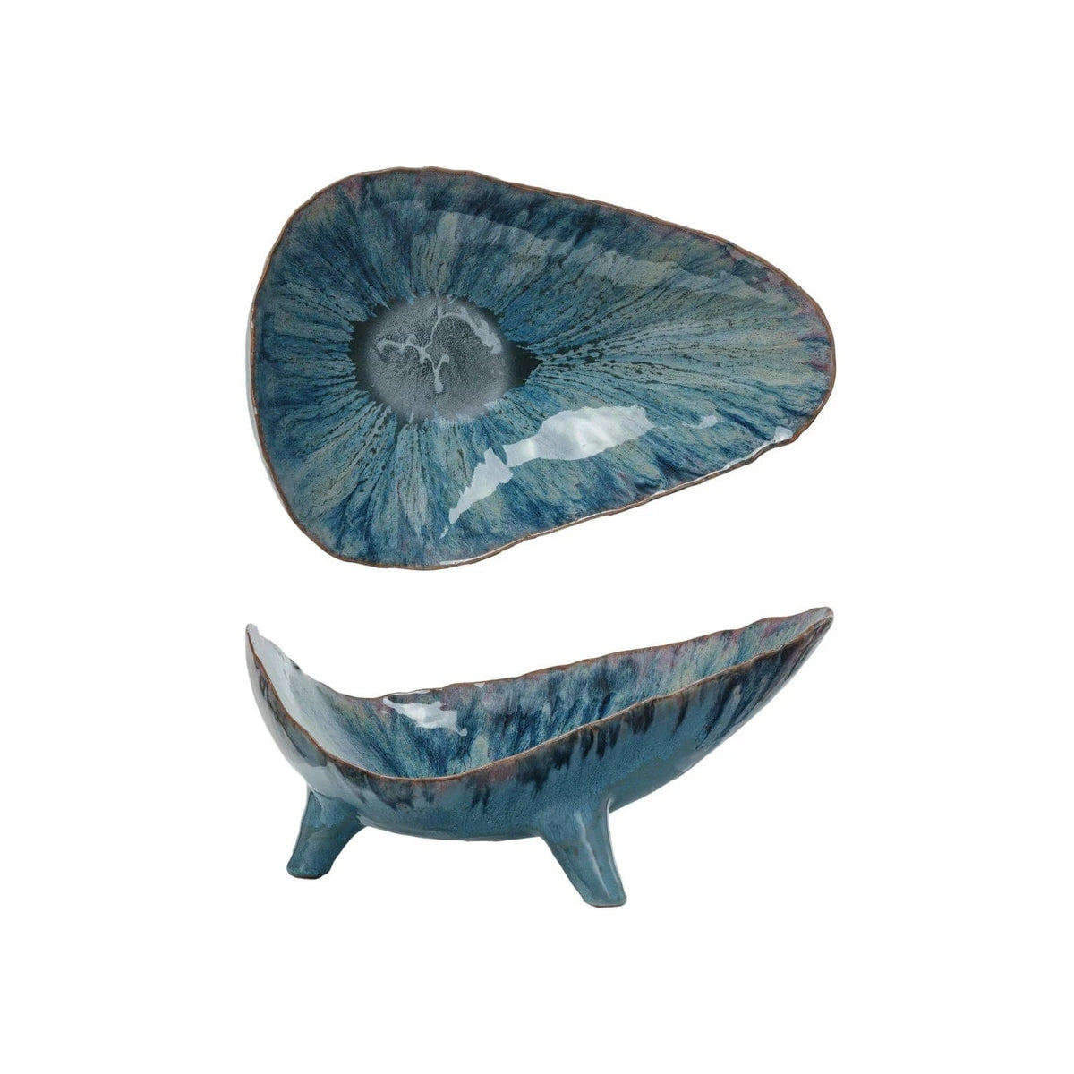Bloomingville Stoneware Footed Organic Shaped Bowl (Each One Will Vary) - Little Miss Muffin Children & Home