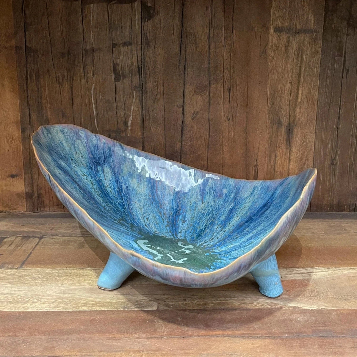 Bloomingville Stoneware Footed Organic Shaped Bowl (Each One Will Vary) - Little Miss Muffin Children & Home