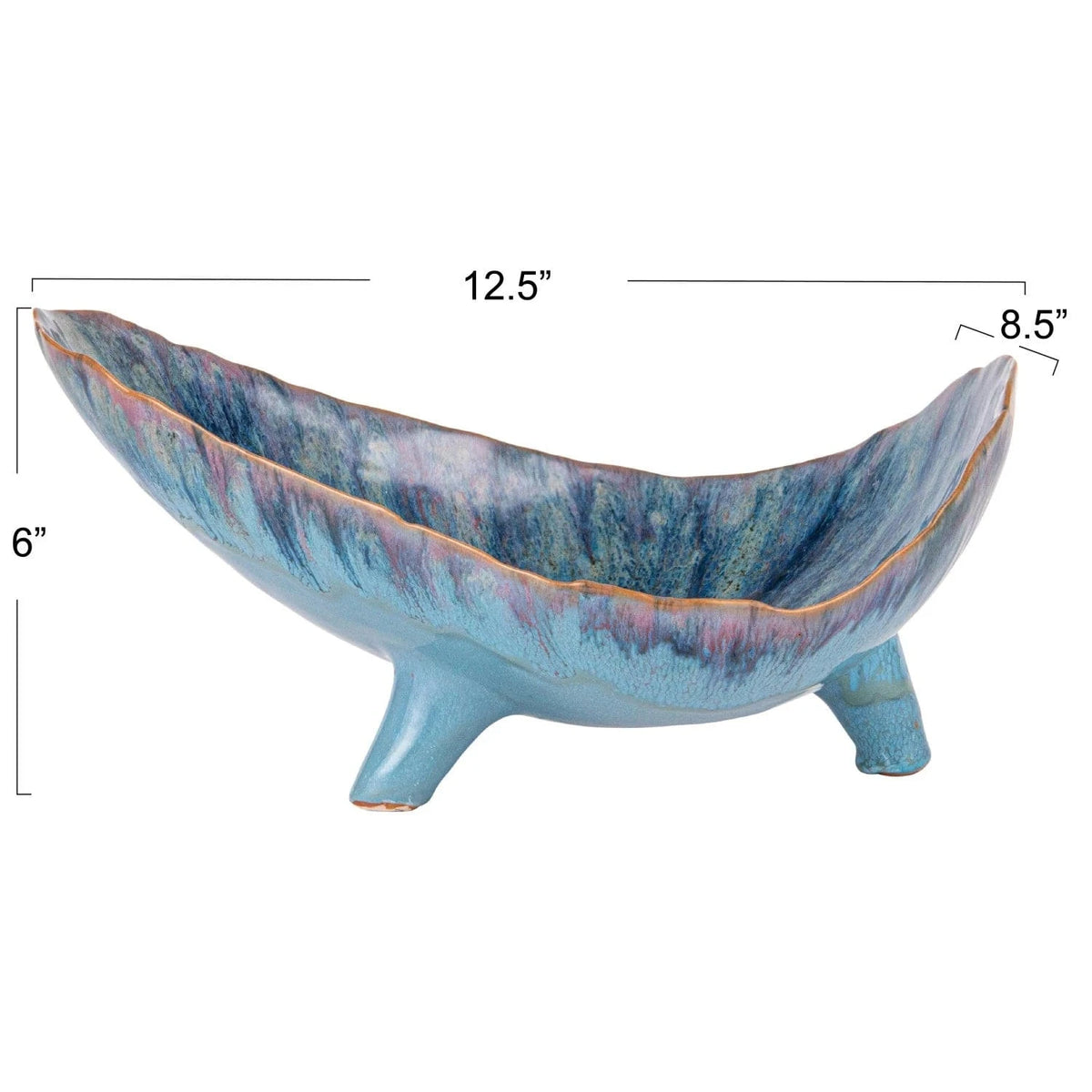 Bloomingville Stoneware Footed Organic Shaped Bowl (Each One Will Vary) - Little Miss Muffin Children & Home