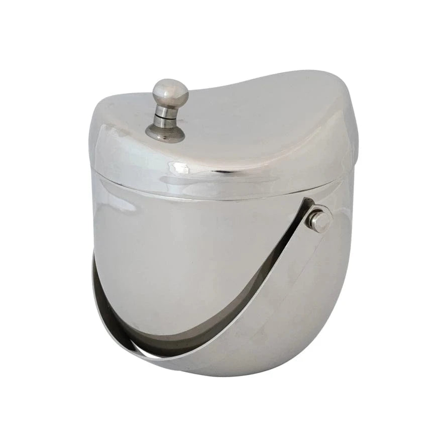 Bloomingville Stainless Steel Double-Wall Ice Bucket with Handle & Lid, 1 Quart - Little Miss Muffin Children & Home