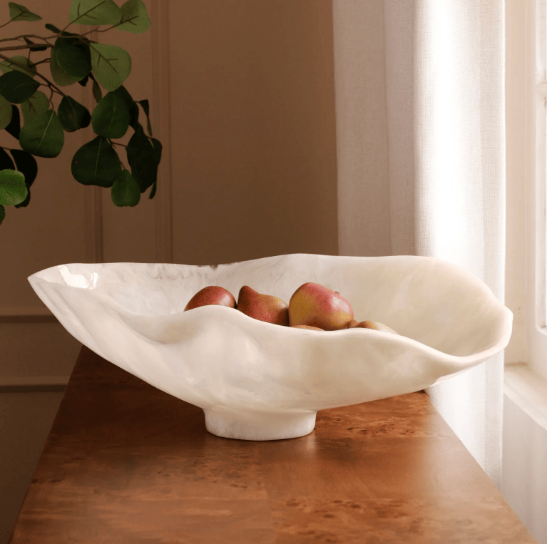 Beatriz Ball Alabaster Resin Large Oval Bowl - Little Miss Muffin Children & Home