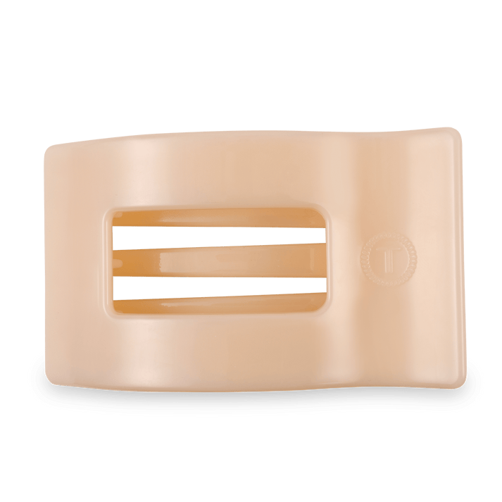Teleties Rectangle Flat Hair Clip, Almond Beige - Little Miss Muffin Children & Home