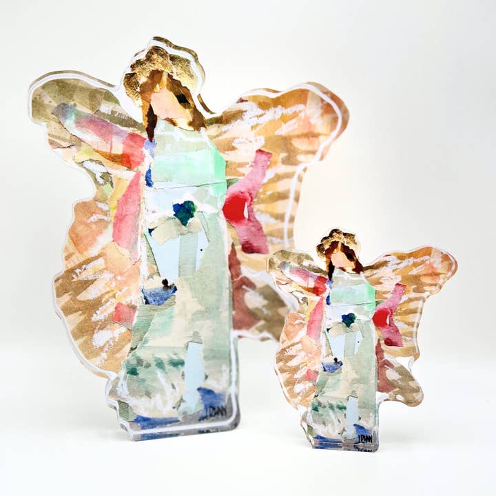 colorful acrylic angel small