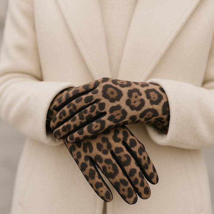 animal print gloves