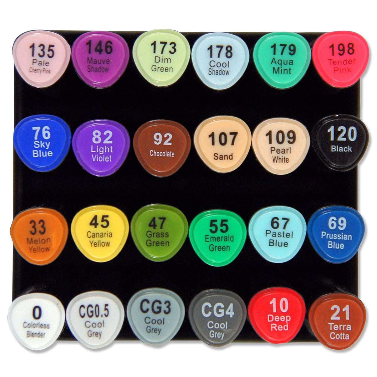 Studio Series Dual Tip Professional Alcohol Artist's Markers (Set of 24 Vivid Colors)