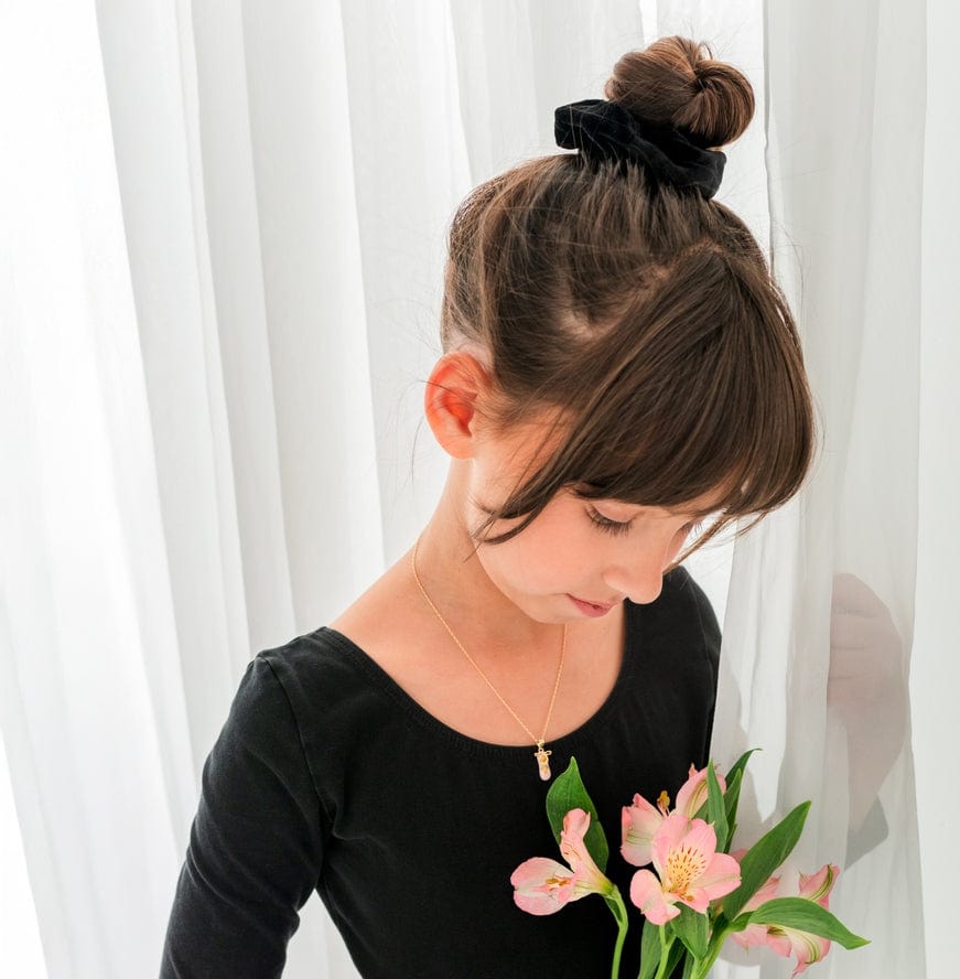 Cherished Moments Girls 14K Gold-Plated Pink Ballet Slipper Necklace 14" - Little Miss Muffin Children & Home