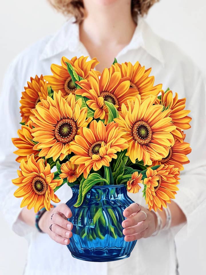 sunflower pop up birthday card