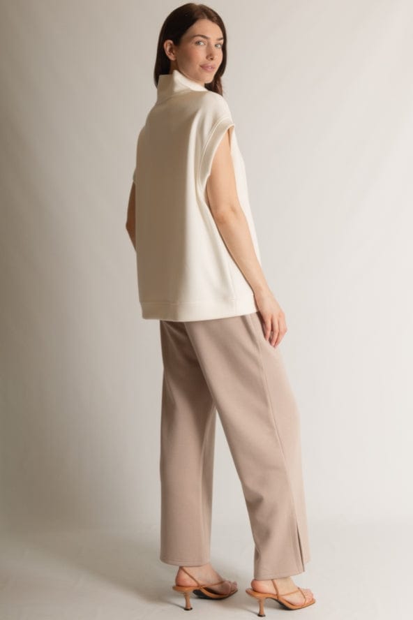 Before You Collection Before You Collection Butter Mock Neck Cap Sleeve Top in Ivory - Little Miss Muffin Children & Home