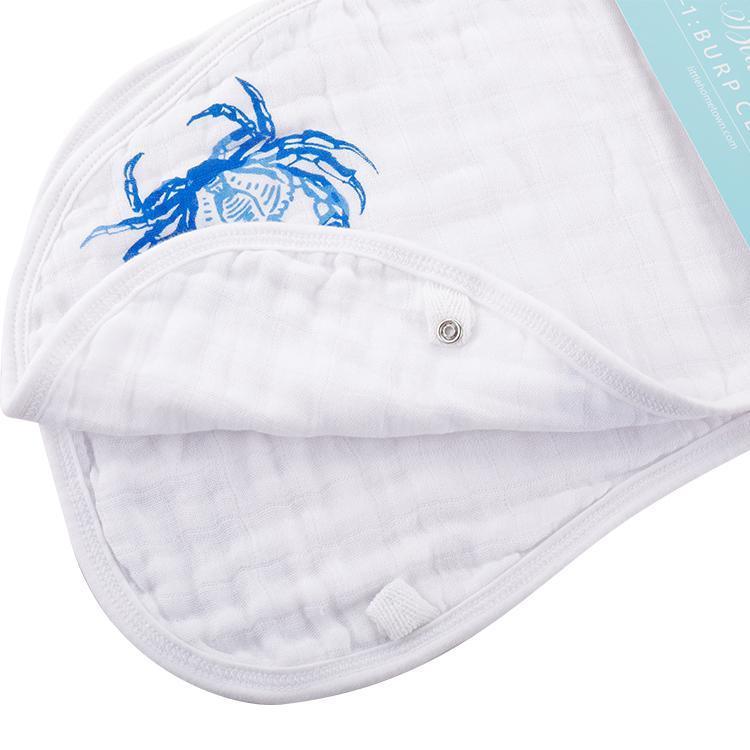 Blue Crab 2 In 1 Burp Cloth And Bib