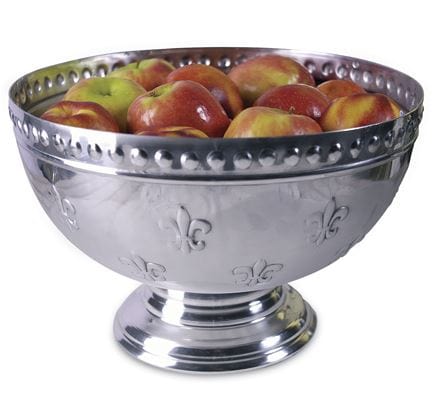 India Handicrafts India Handcrafts Fleur de Lis Punch Bowl - Little Miss Muffin Children & Home