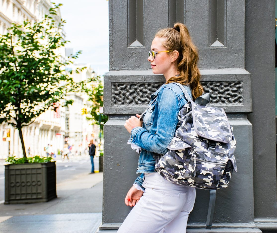 Quilted Koala Backpack Grey Camo | Little Miss Muffin  display picture 2