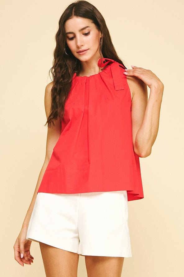 Pinch Tie Shoulder Sleeveless Top - Little Miss Muffin Children & Home