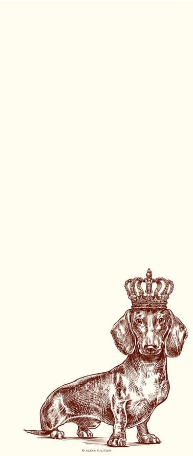 Alexa Pulitzer Royal Dachshund Long Pad (100 sheets) - Little Miss Muffin Children & Home