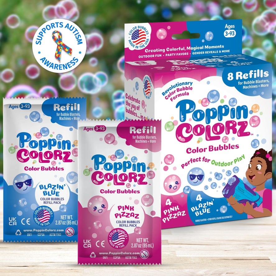 South Beach Bubbles PoppinColorz Color Bubbles 8 Pack Refills - Little Miss Muffin Children & Home