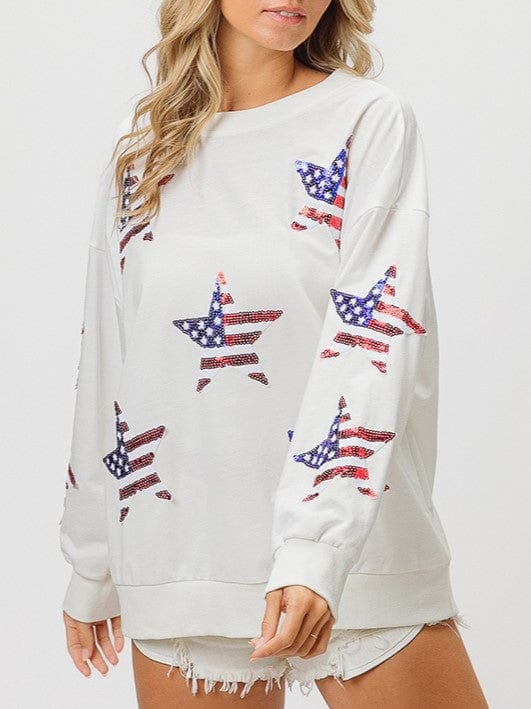Rosa Clothing Rosa Clothing Independence Day Sequined Sweatshirt - Little Miss Muffin Children & Home
