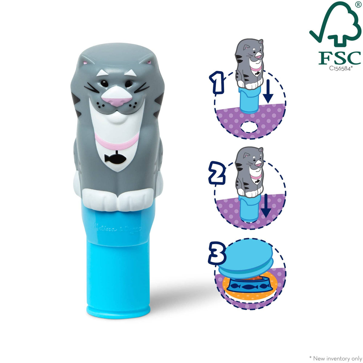 Melissa & Doug Melissa & Doug Sticker WOW!® Activity Pad & Sticker Stamper - Cat - Little Miss Muffin Children & Home