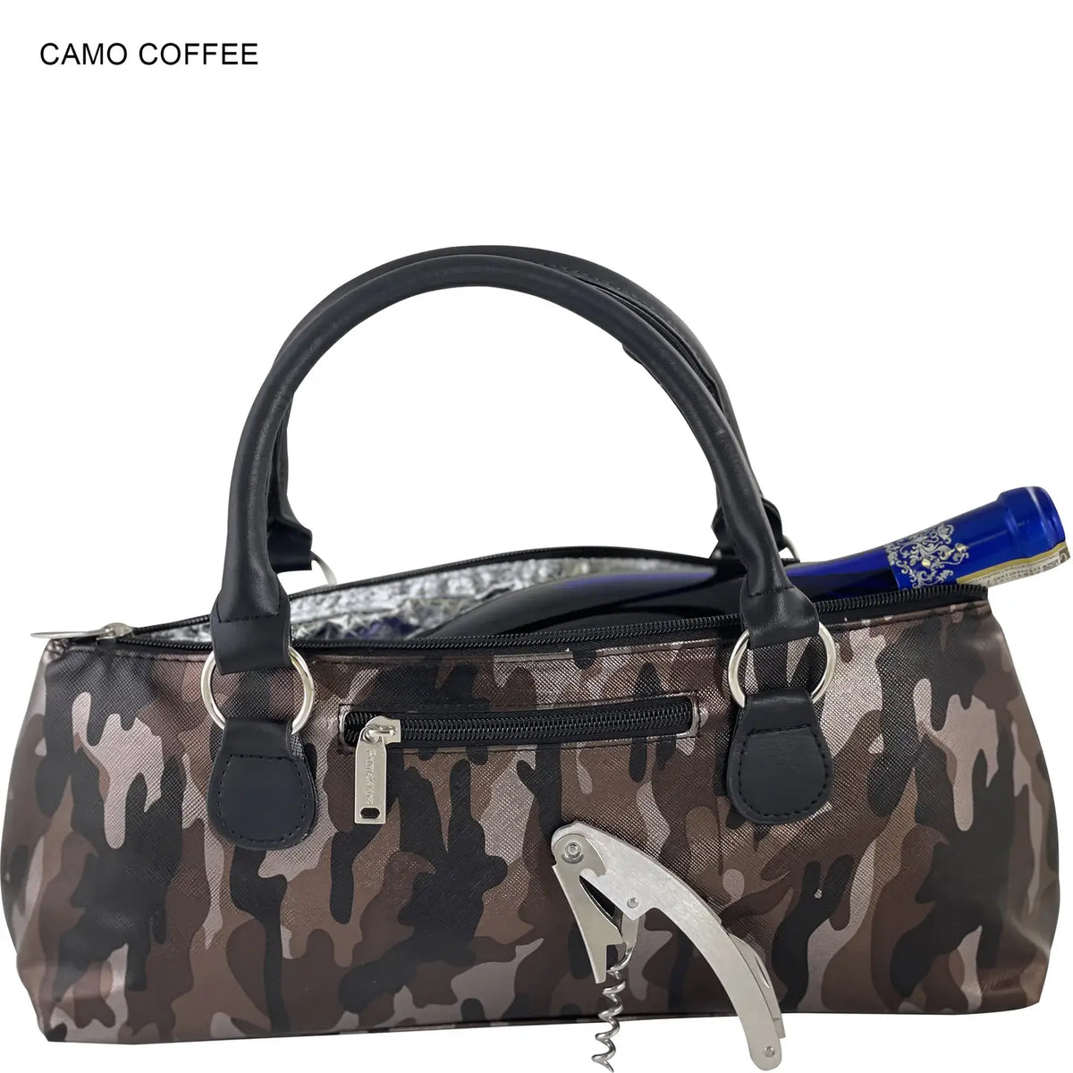 Camo Coffee Insulated Classic Sassy Wine Clutch