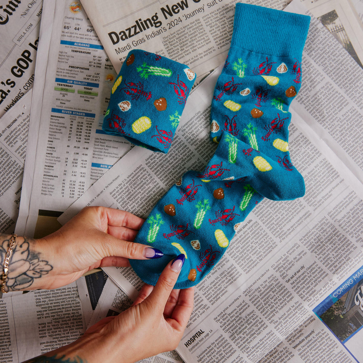 Bonfolk Bonfolk Crawfish Boil Socks - Little Miss Muffin Children & Home