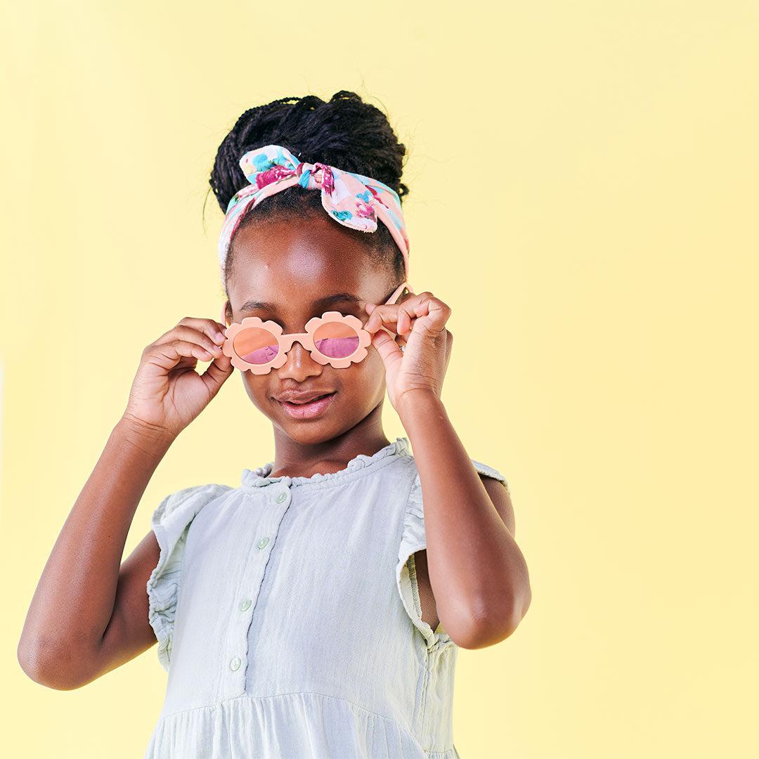 Babiators Peach Keen Polarized Flower Sunglasses with Mirrored Lens - Little Miss Muffin Children & Home
