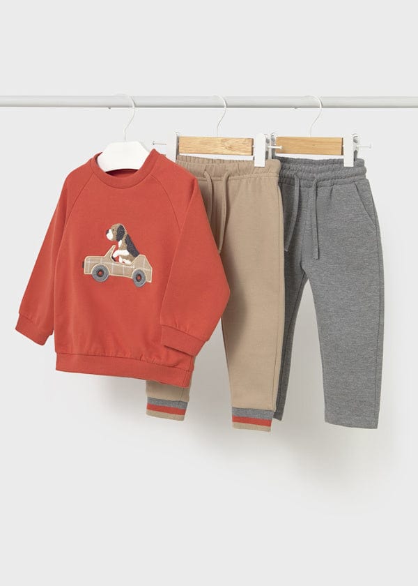 3 piece orange sweater and pants set