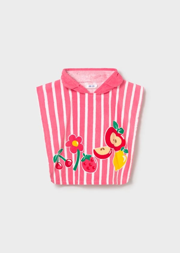 Hooded Beach Towel in Geranium