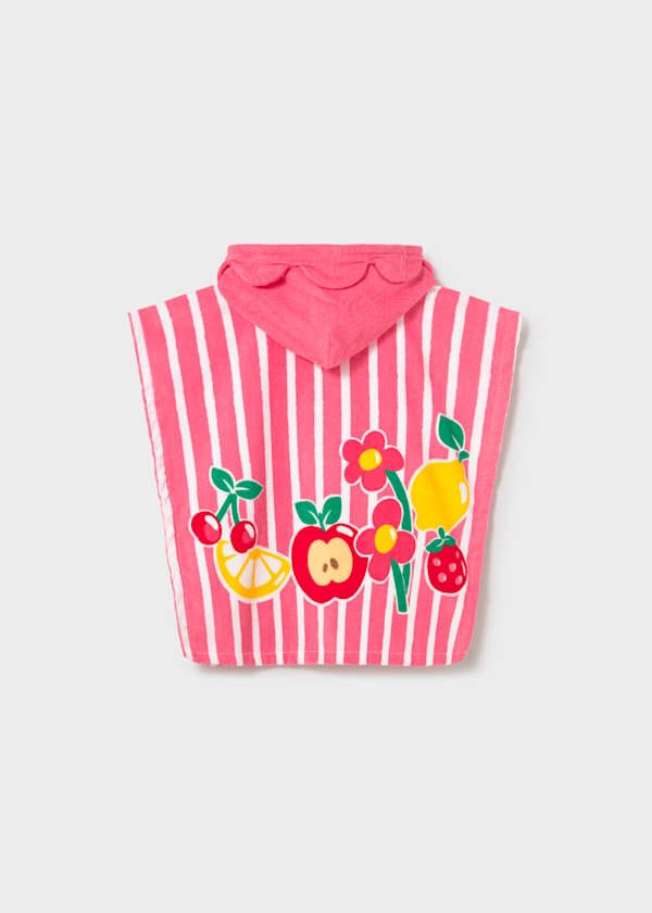 Hooded Beach Towel in Geranium