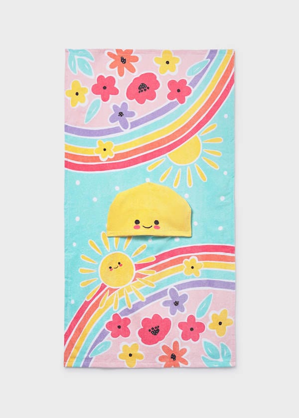 Mayoral Usa Inc Hooded Baby Beach Towel in Hawaii Blue - Little Miss Muffin Children & Home