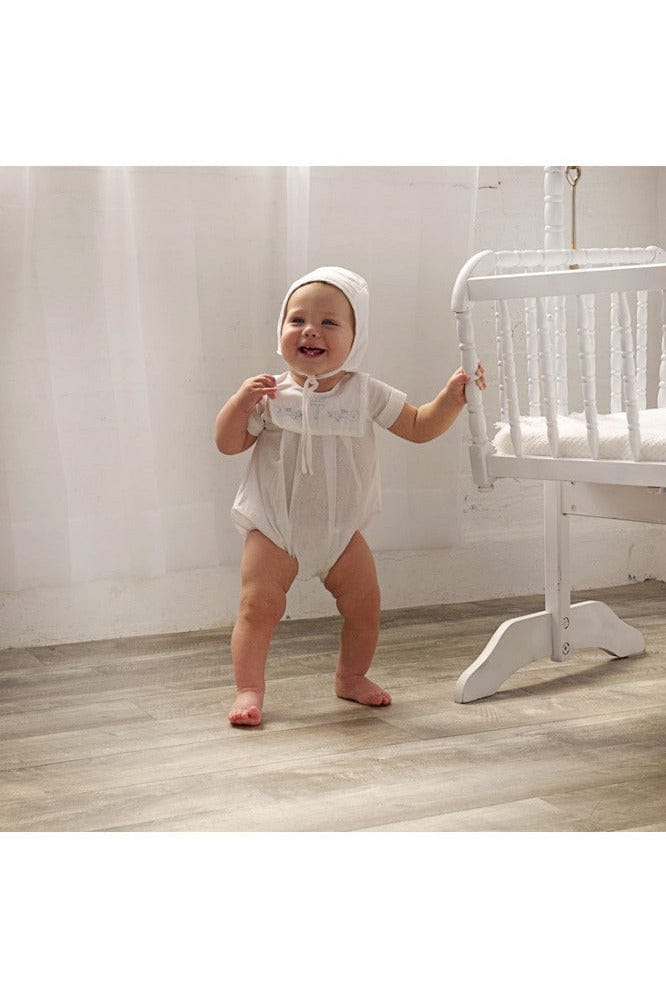 baby boy christening gown with bonnet