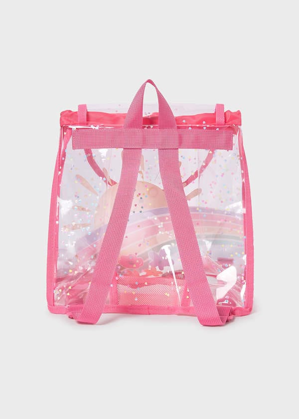 Clear Backpack in Poppy
