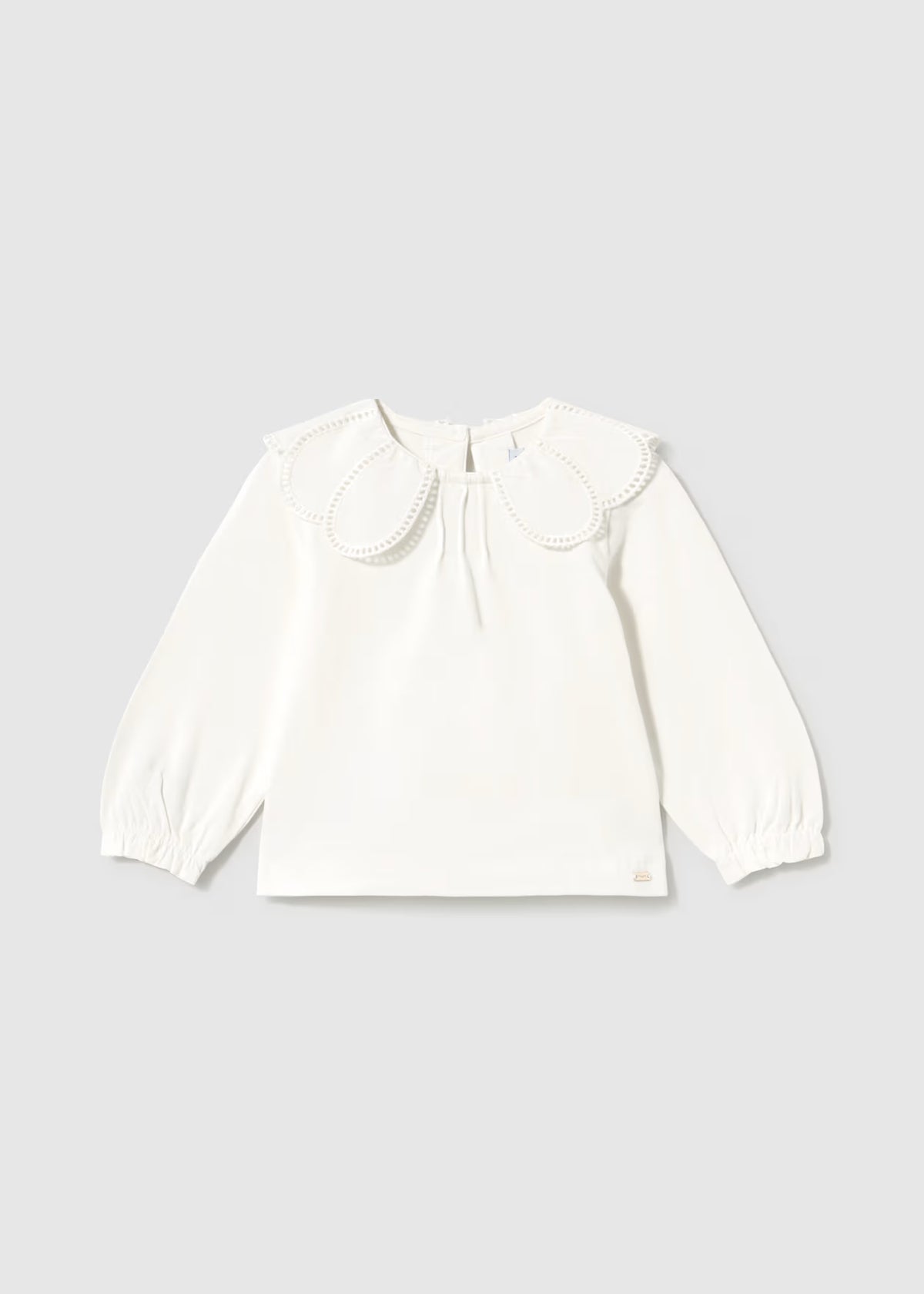 Petal Collar Long Sleeve Blouse