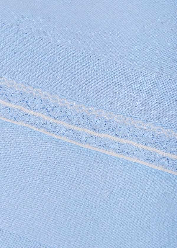 Lightweight Knit Baby Blanket in Sky
