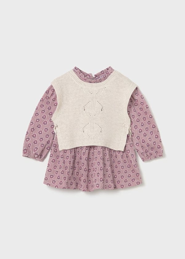 Mayoral Usa Inc Printed Dress & Knit Vest Set - Little Miss Muffin Children & Home